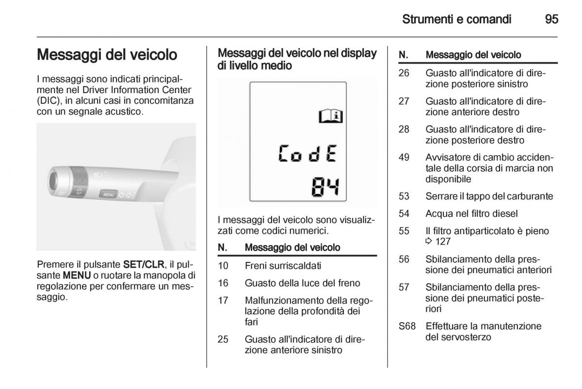 Opel Mokka manuale del proprietario / page 97