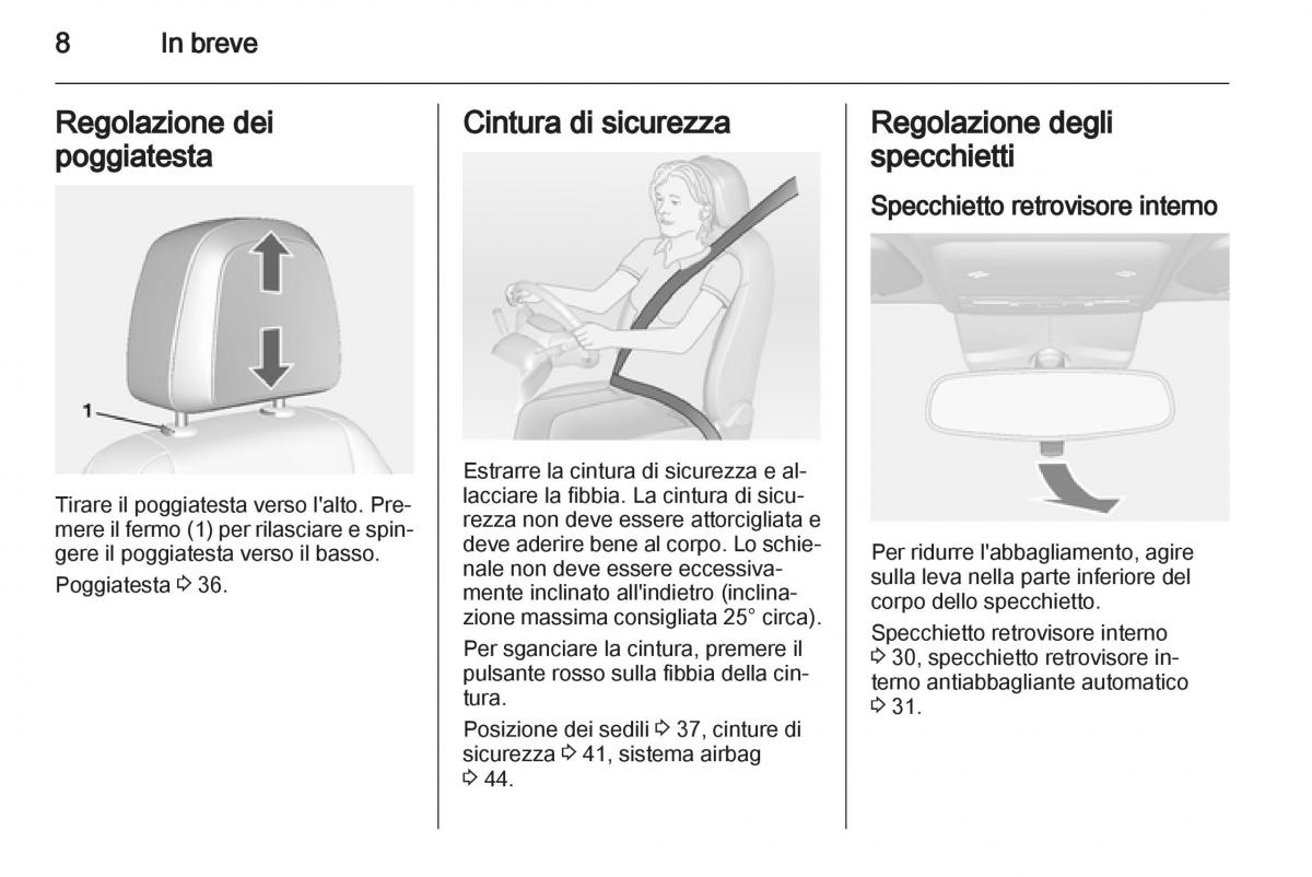 Opel Mokka manuale del proprietario / page 10