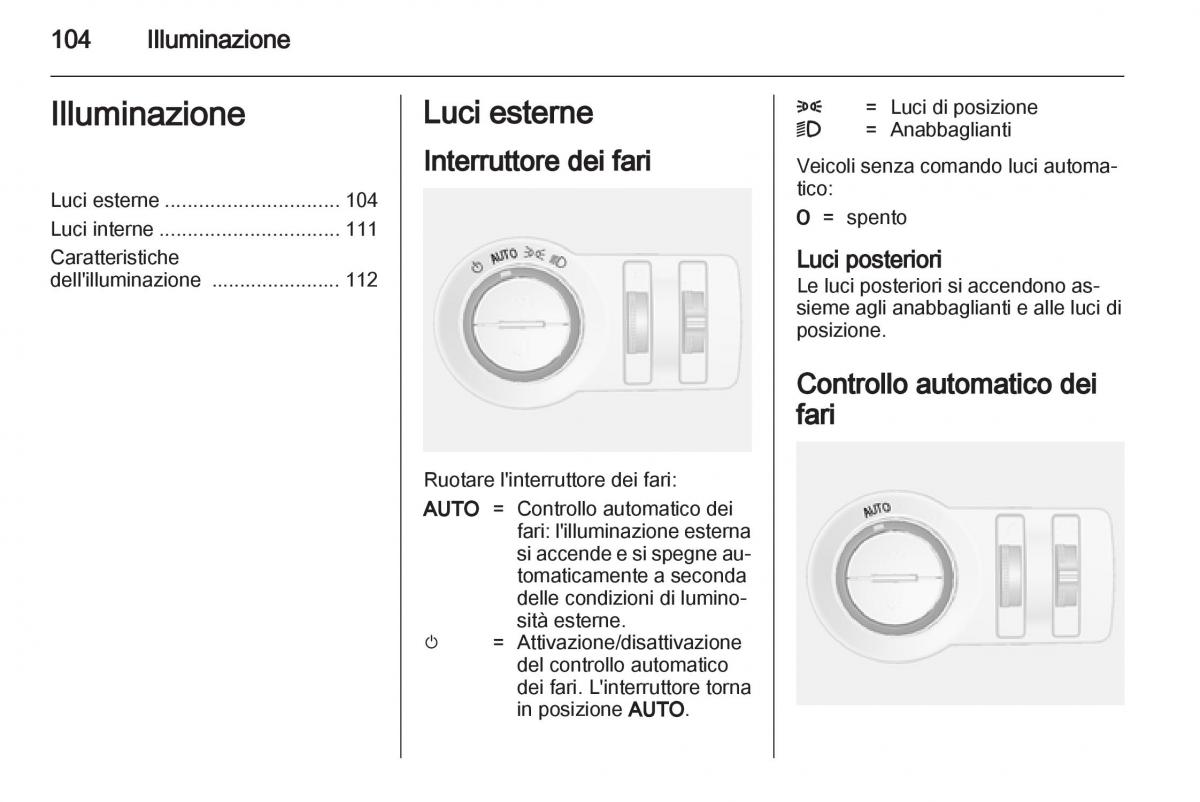 manual Opel Mokka Opel Mokka manuale del proprietario / page 106