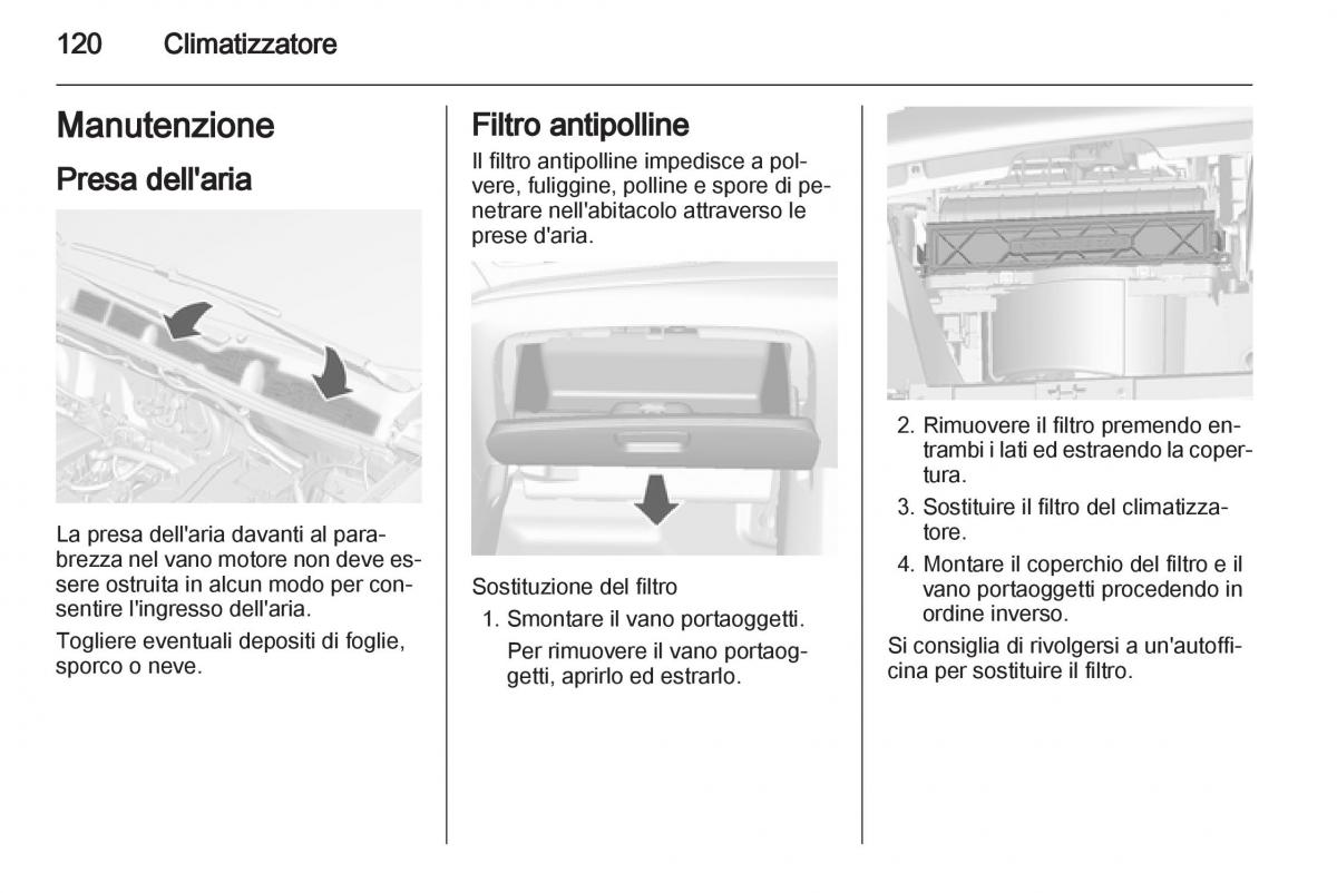 Opel Mokka manuale del proprietario / page 122