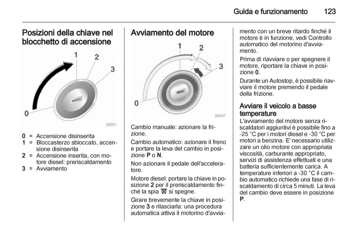 Opel Mokka manuale del proprietario / page 125