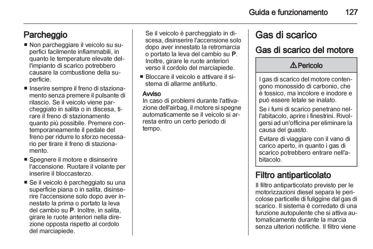 Opel Mokka manuale del proprietario / page 129