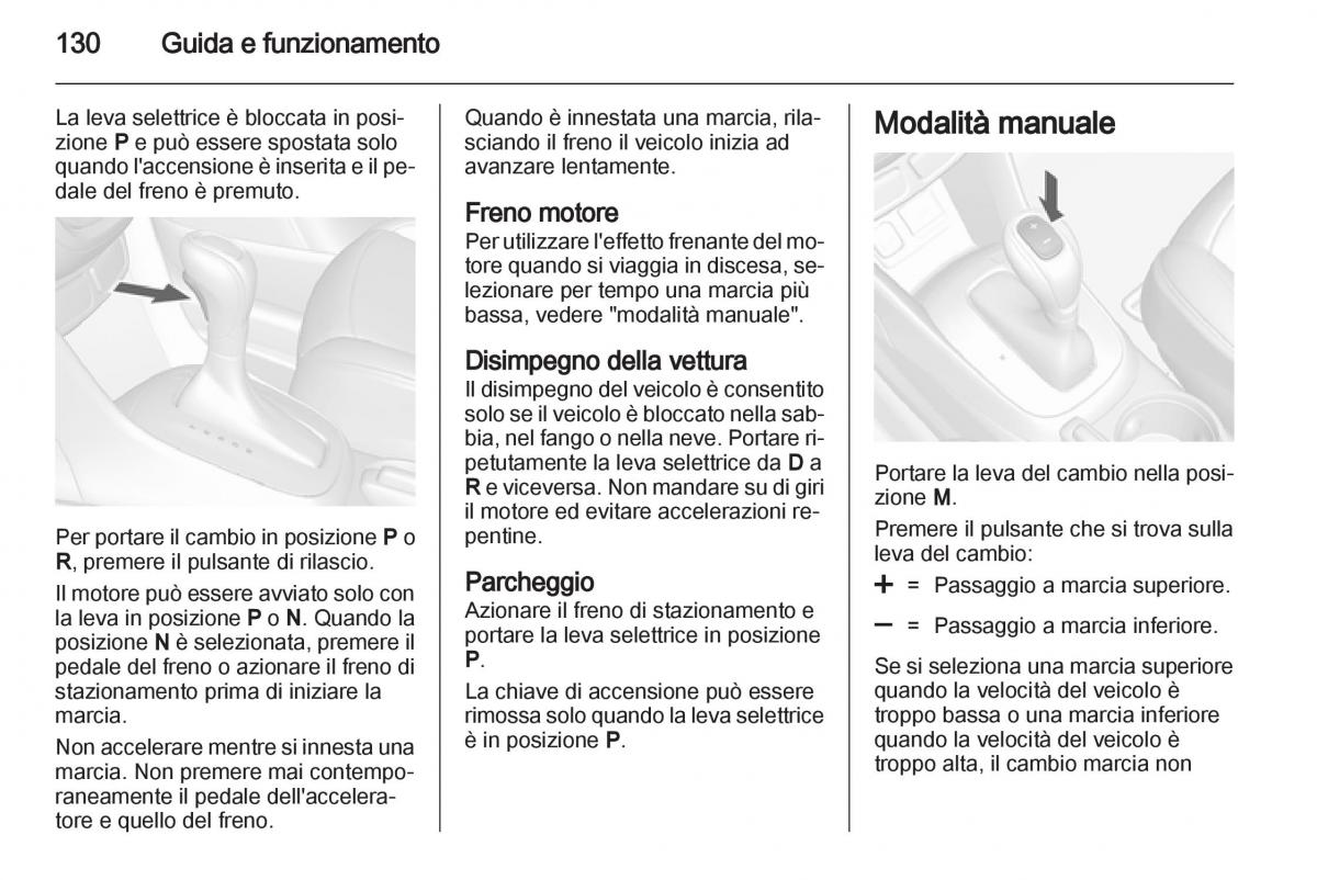 Opel Mokka manuale del proprietario / page 132