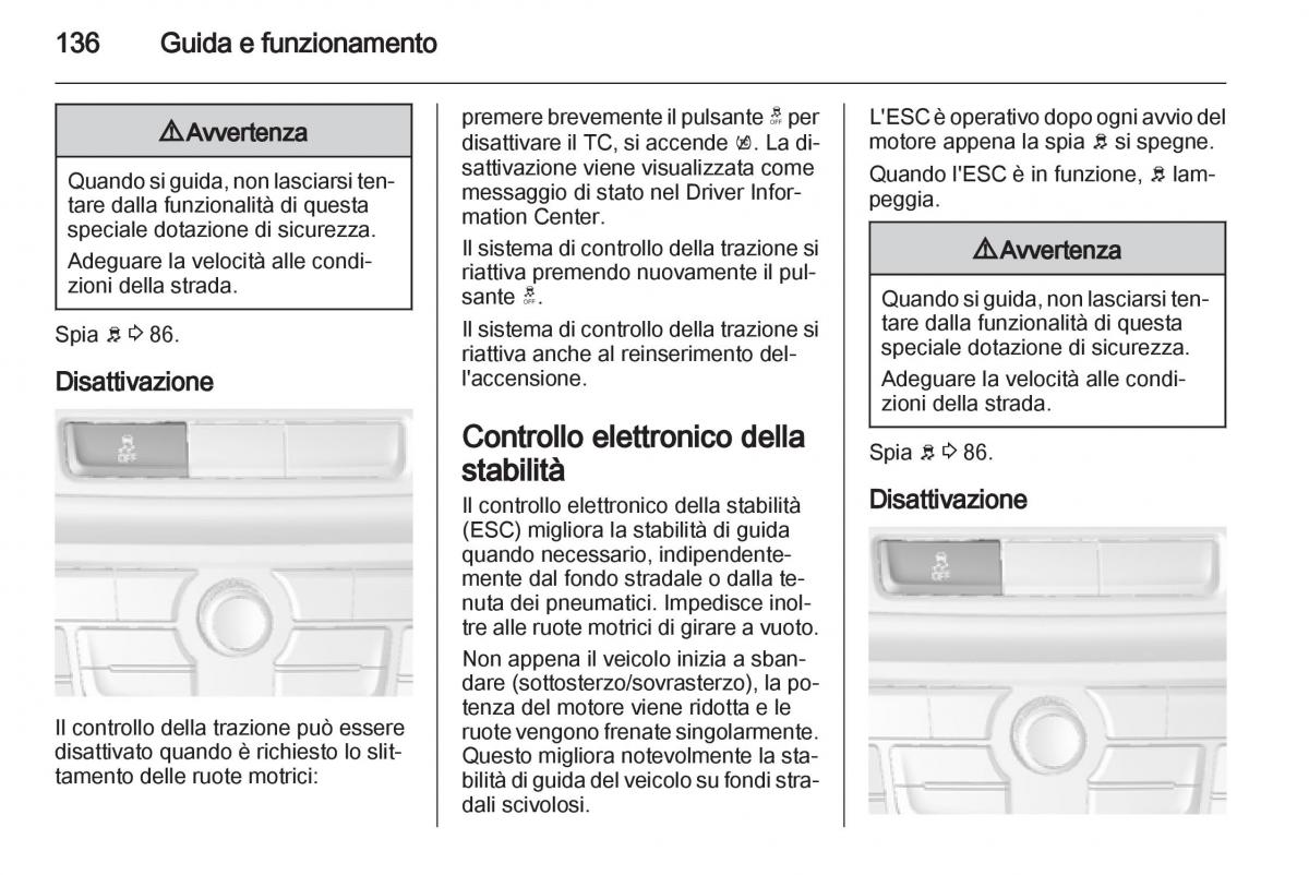 Opel Mokka manuale del proprietario / page 138