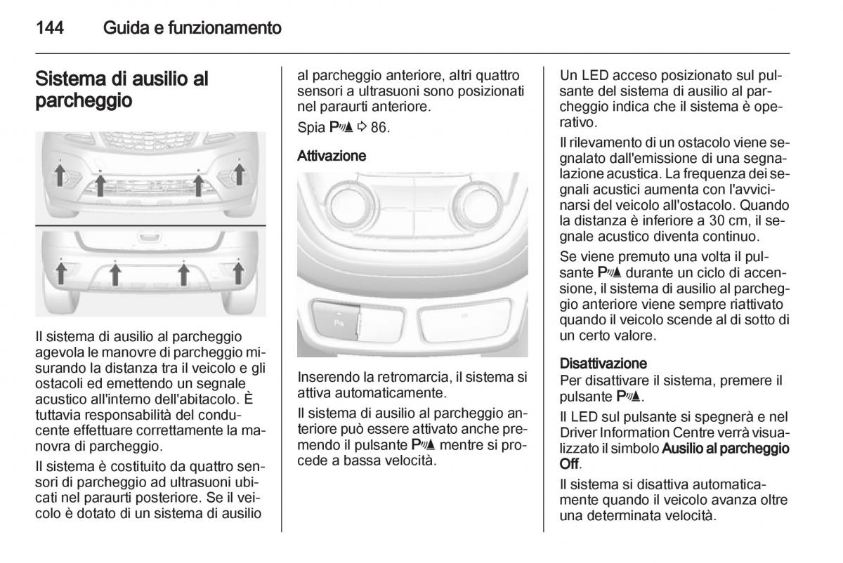 Opel Mokka manuale del proprietario / page 146