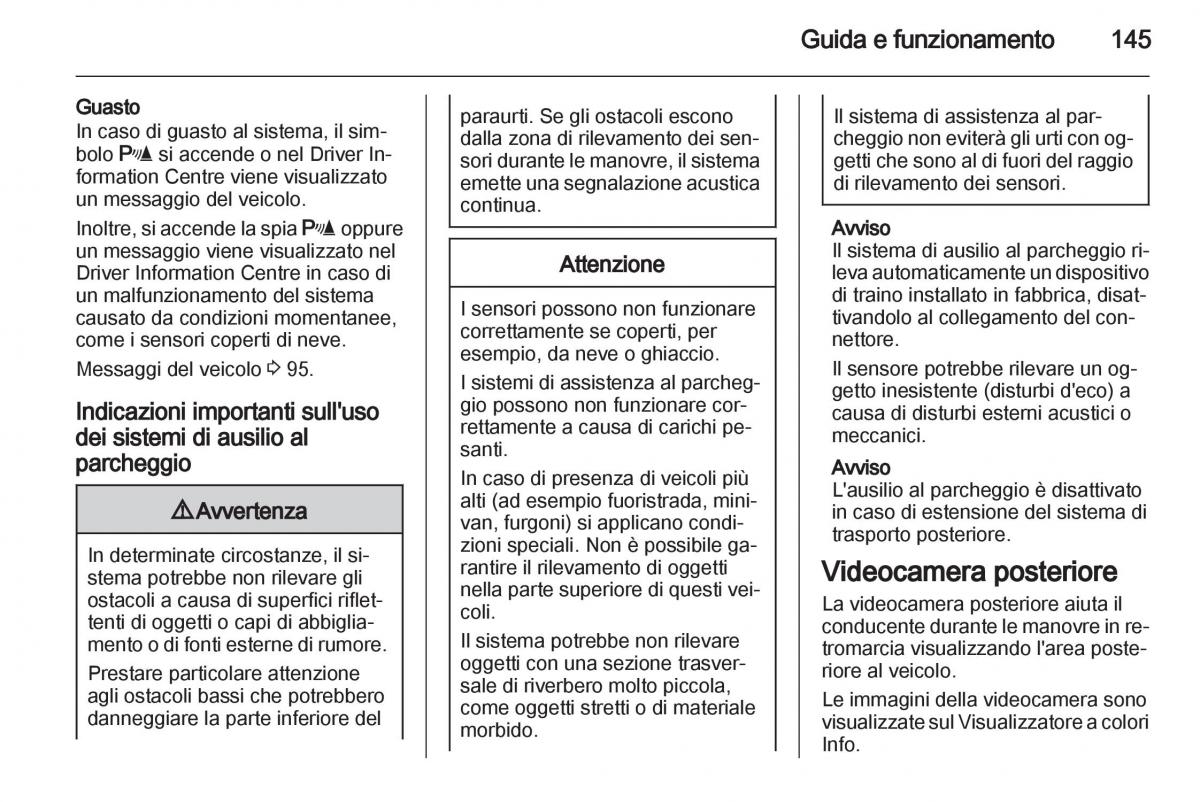 Opel Mokka manuale del proprietario / page 147