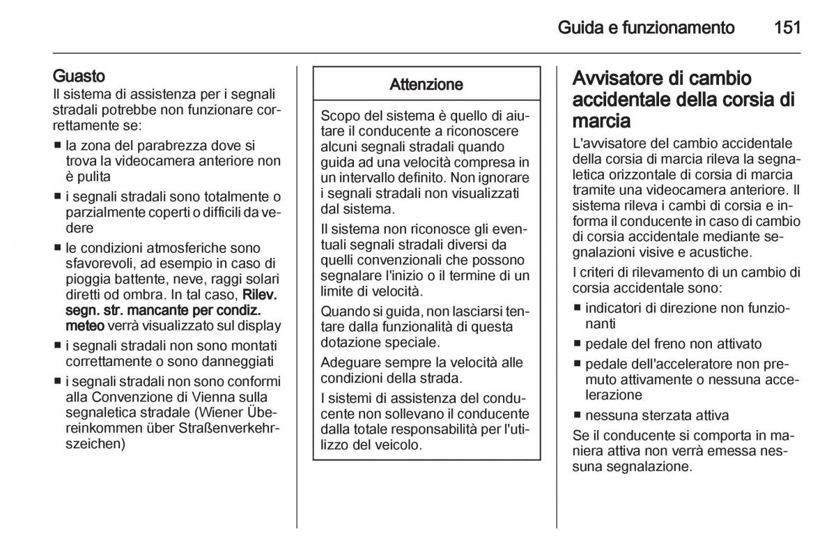 Opel Mokka manuale del proprietario / page 153