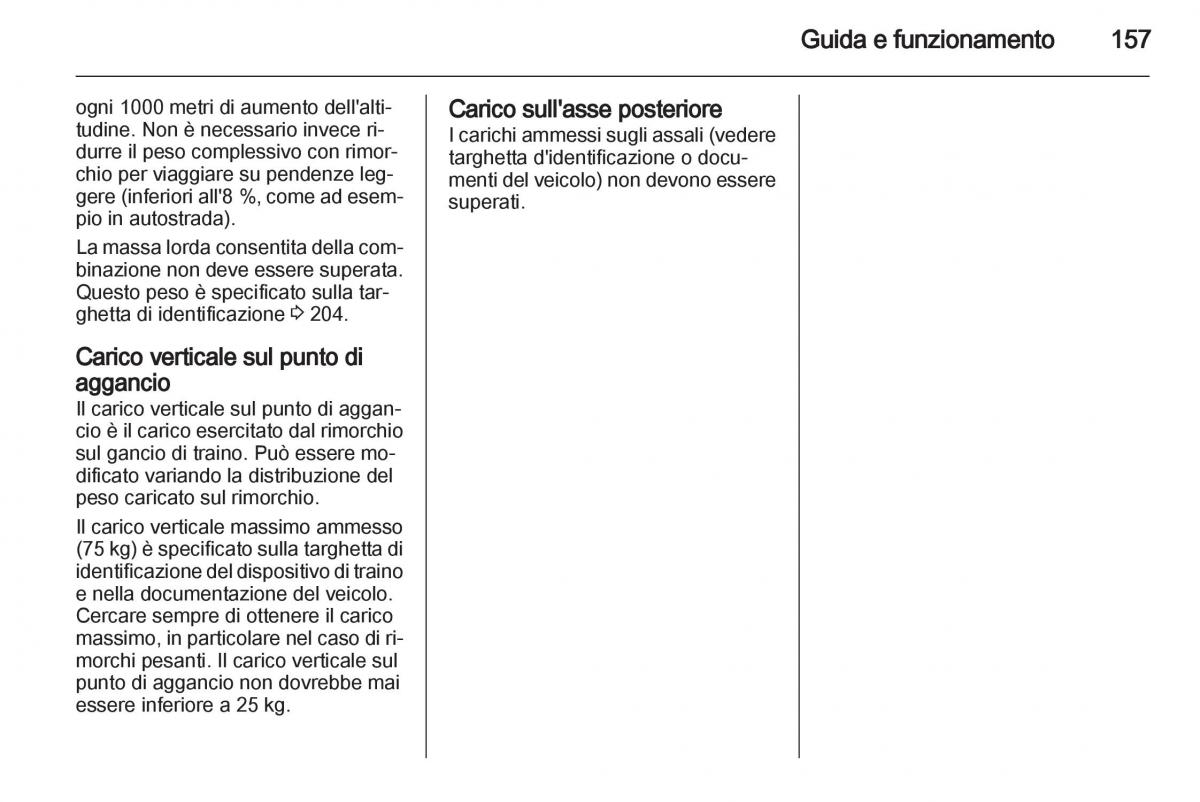 Opel Mokka manuale del proprietario / page 159