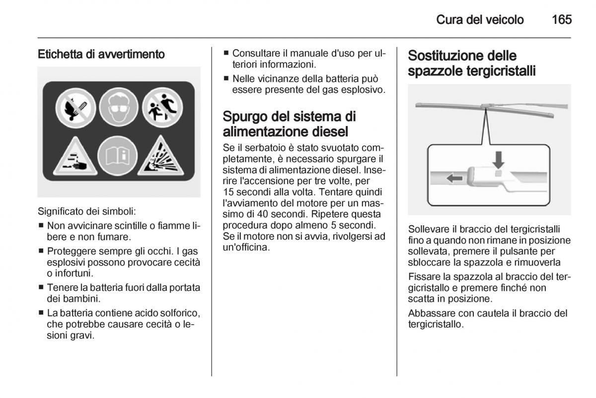 Opel Mokka manuale del proprietario / page 167