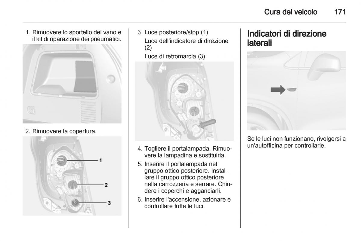 Opel Mokka manuale del proprietario / page 173