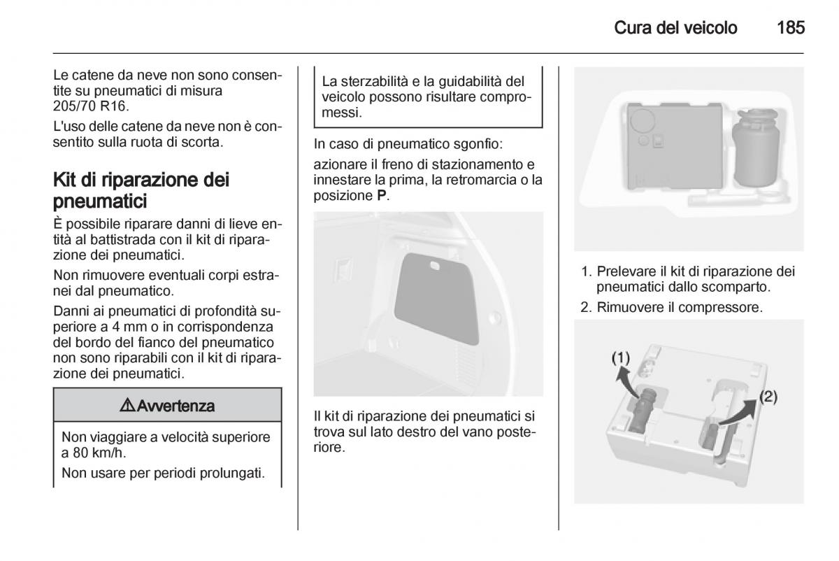 Opel Mokka manuale del proprietario / page 187