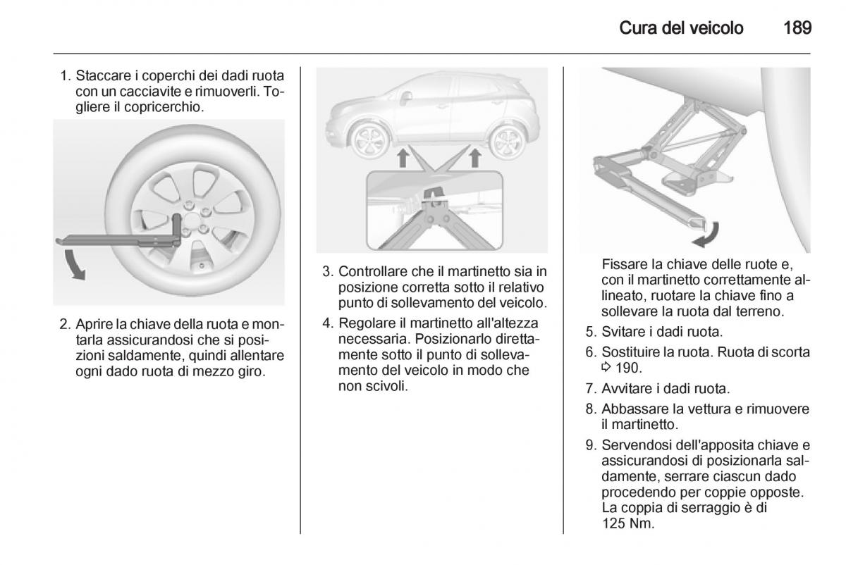 Opel Mokka manuale del proprietario / page 191