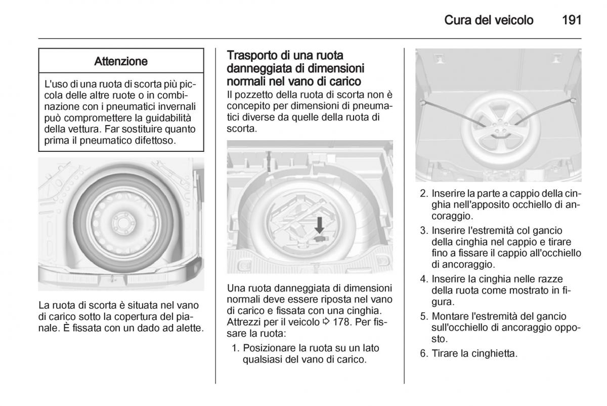 Opel Mokka manuale del proprietario / page 193