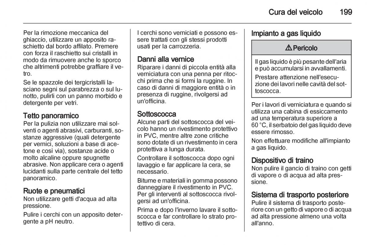 Opel Mokka manuale del proprietario / page 201