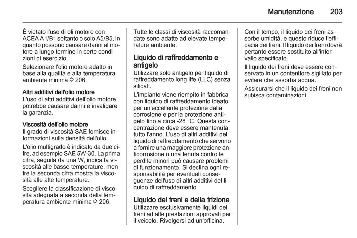 Opel Mokka manuale del proprietario / page 205