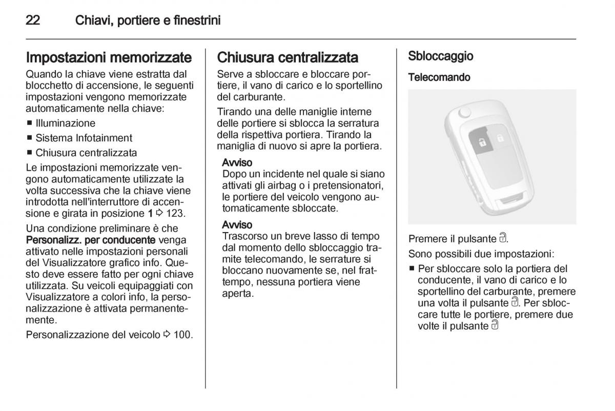 manual  Opel Mokka manuale del proprietario / page 24