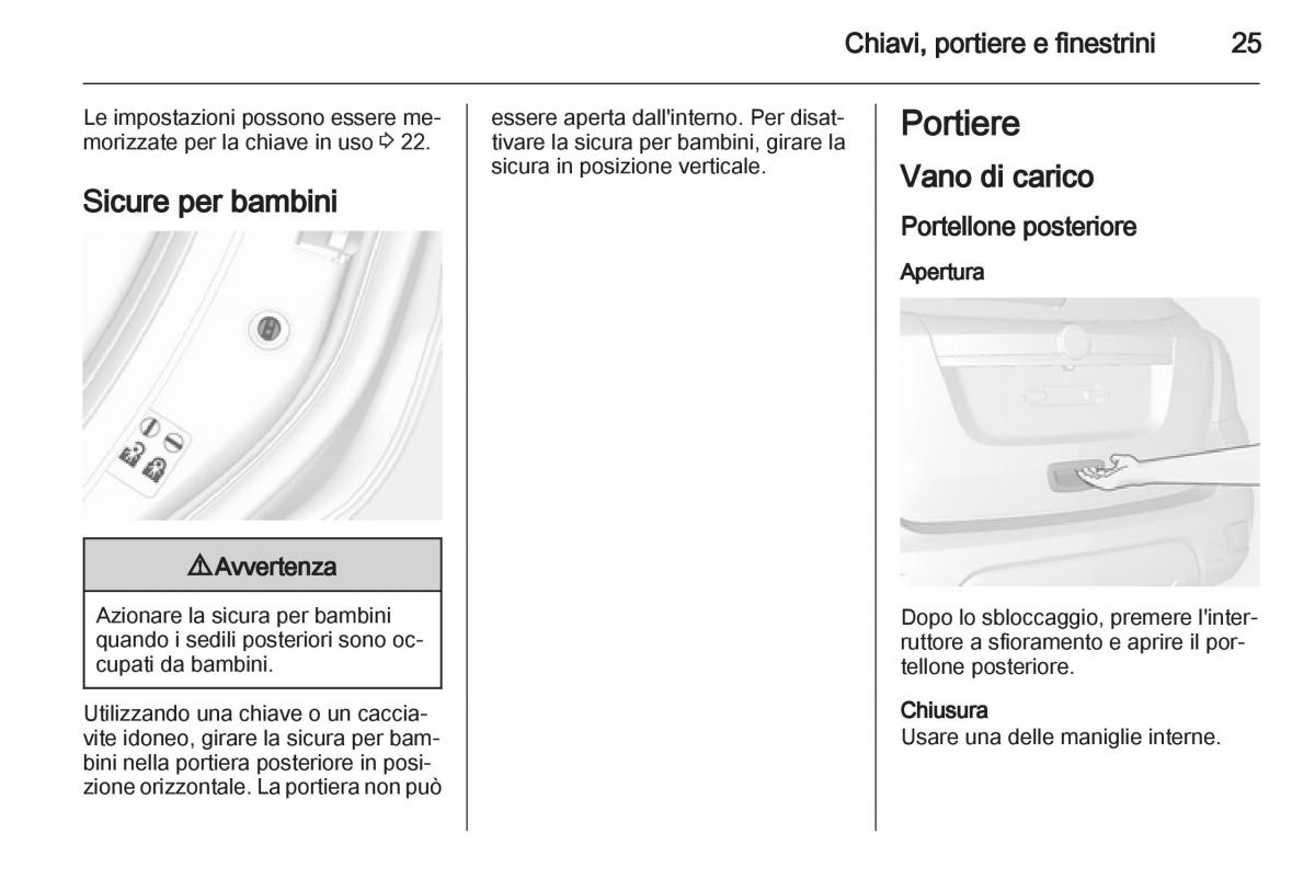 Opel Mokka manuale del proprietario / page 27