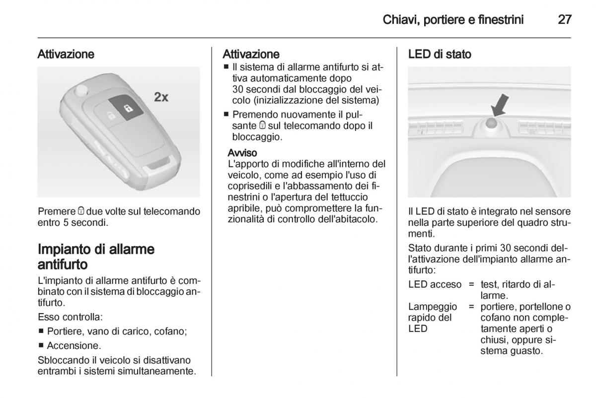 Opel Mokka manuale del proprietario / page 29