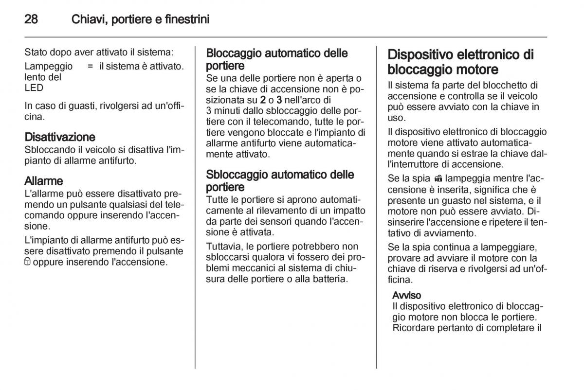 Opel Mokka manuale del proprietario / page 30