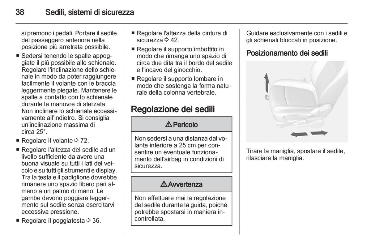 Opel Mokka manuale del proprietario / page 40