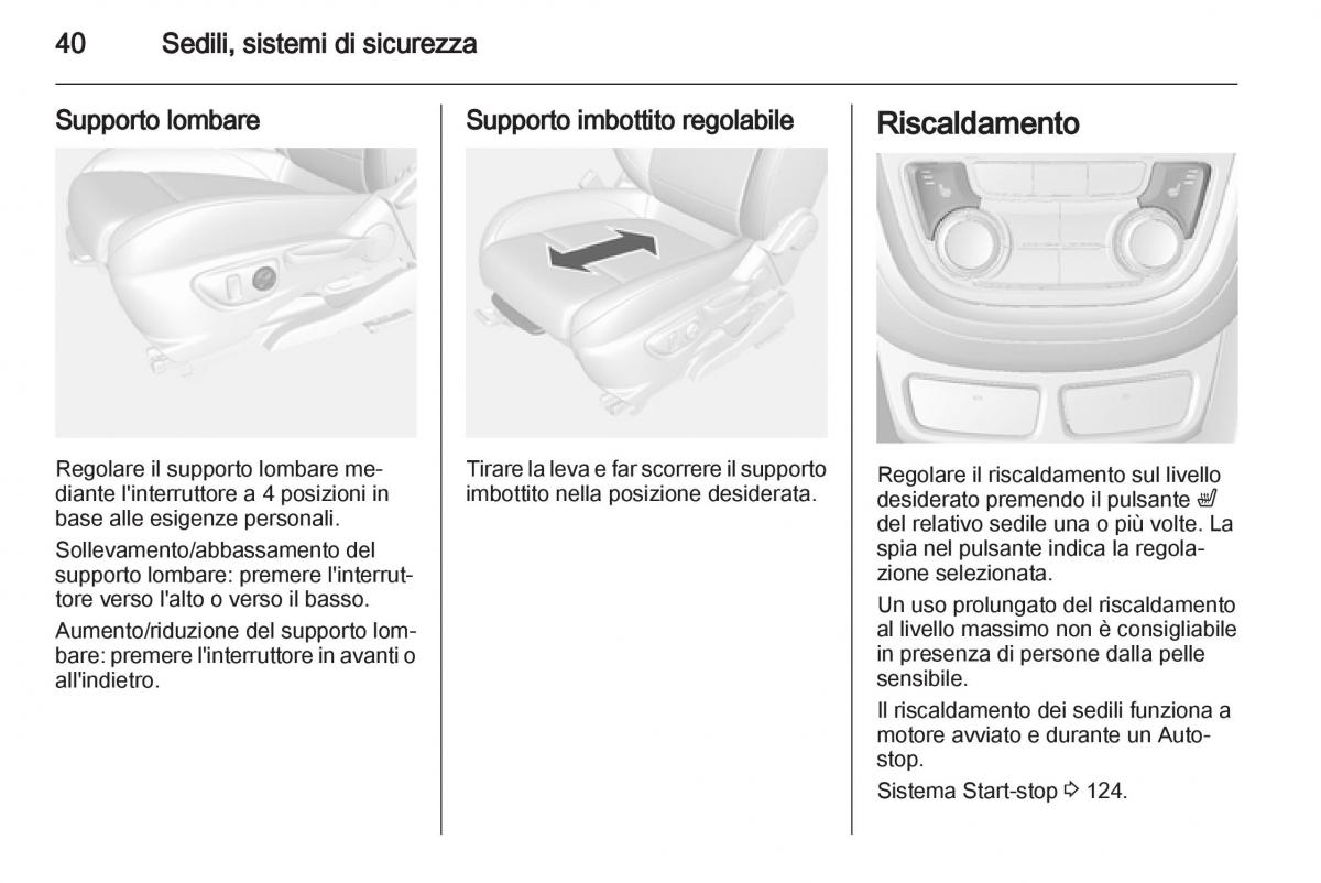 Opel Mokka manuale del proprietario / page 42