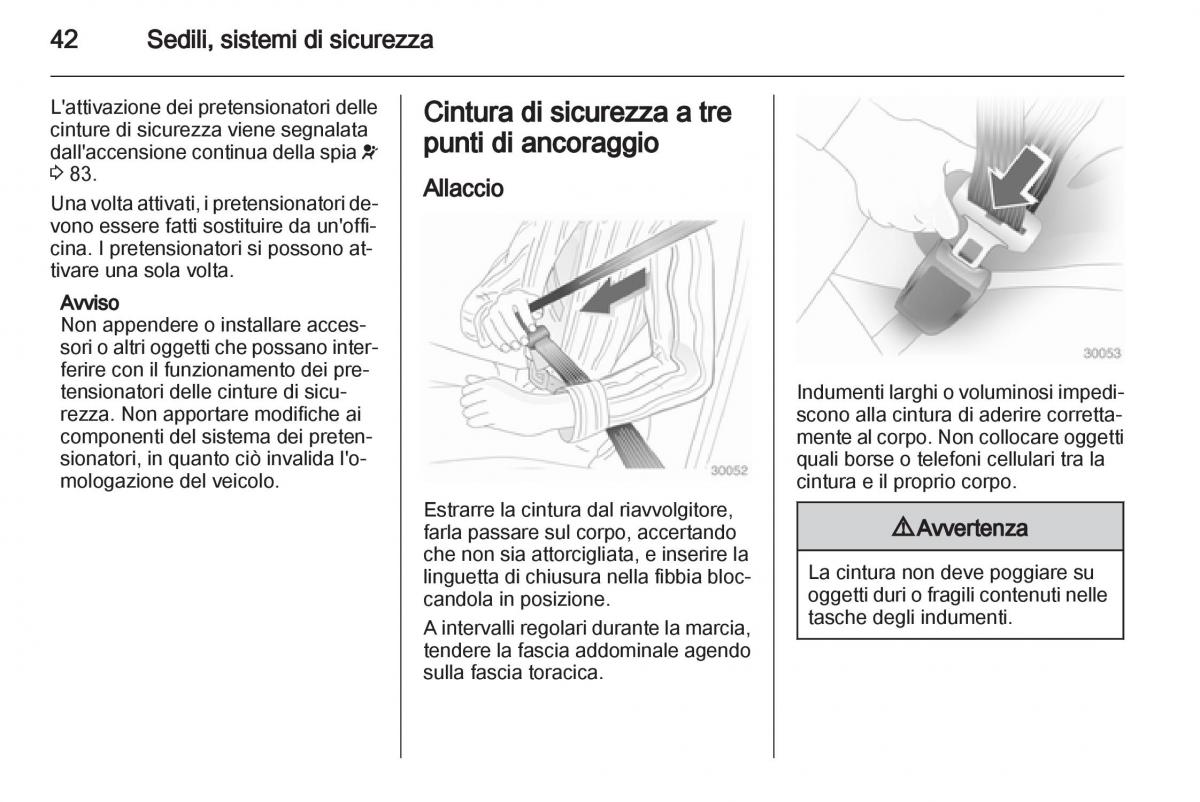 Opel Mokka manuale del proprietario / page 44