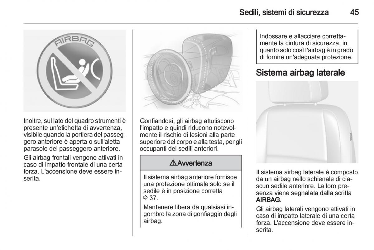 Opel Mokka manuale del proprietario / page 47