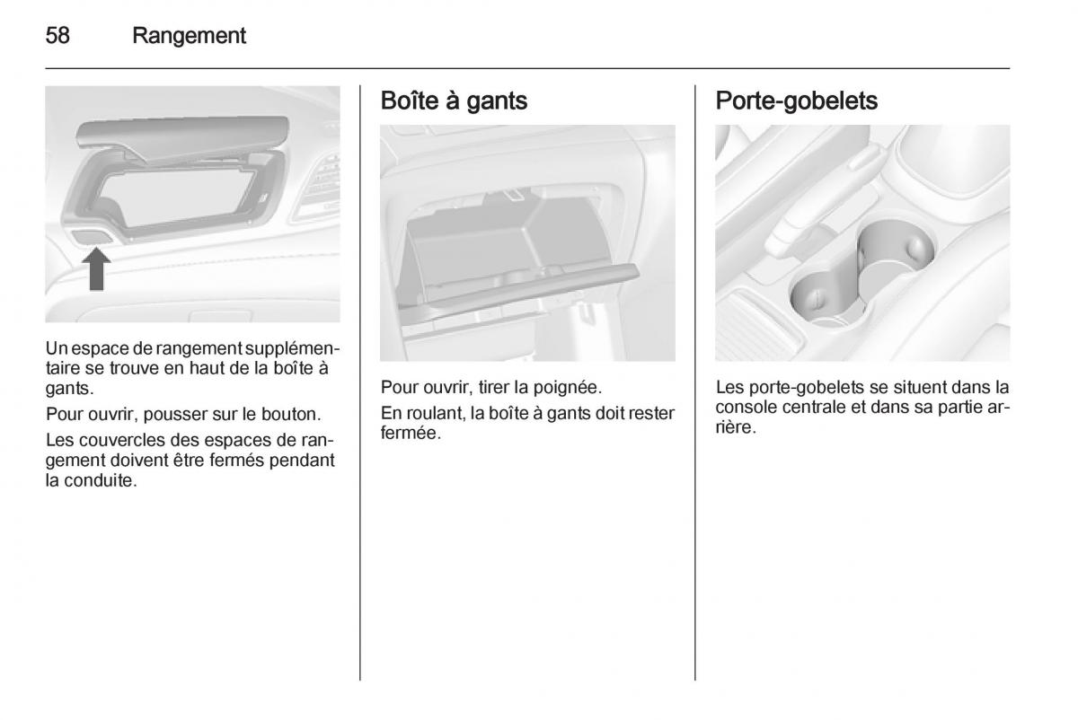 Opel Mokka manuel du proprietaire / page 60