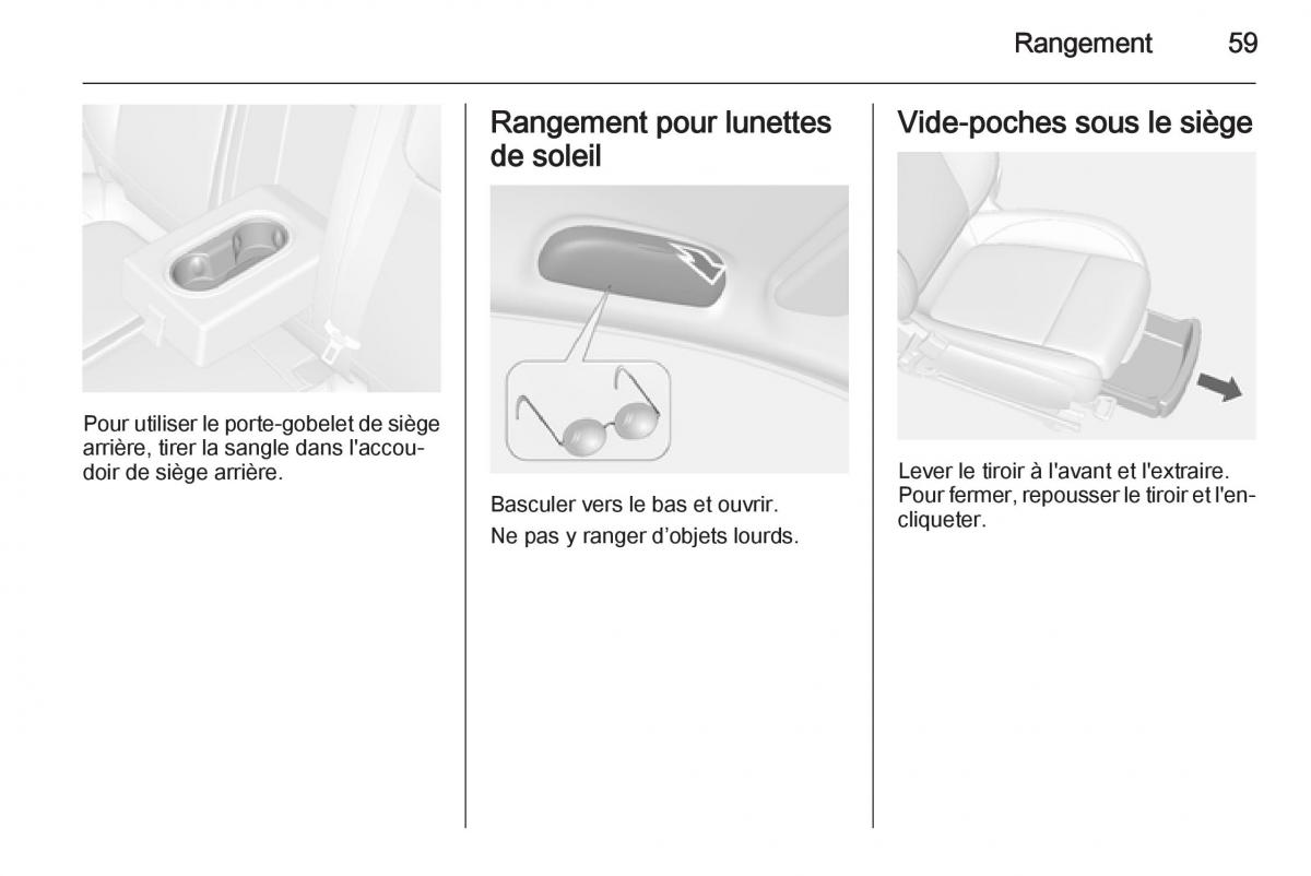 Opel Mokka manuel du proprietaire / page 61