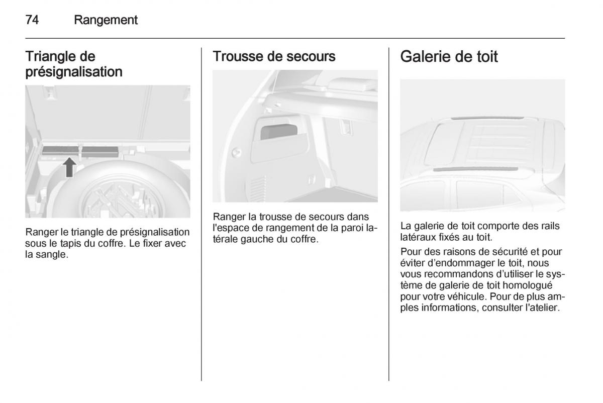 Opel Mokka manuel du proprietaire / page 76