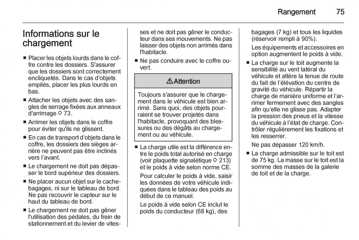 Opel Mokka manuel du proprietaire / page 77