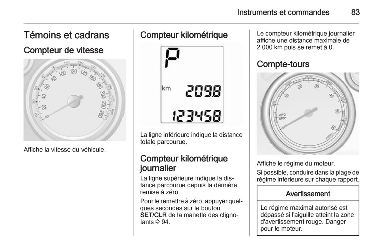 Opel Mokka manuel du proprietaire / page 85