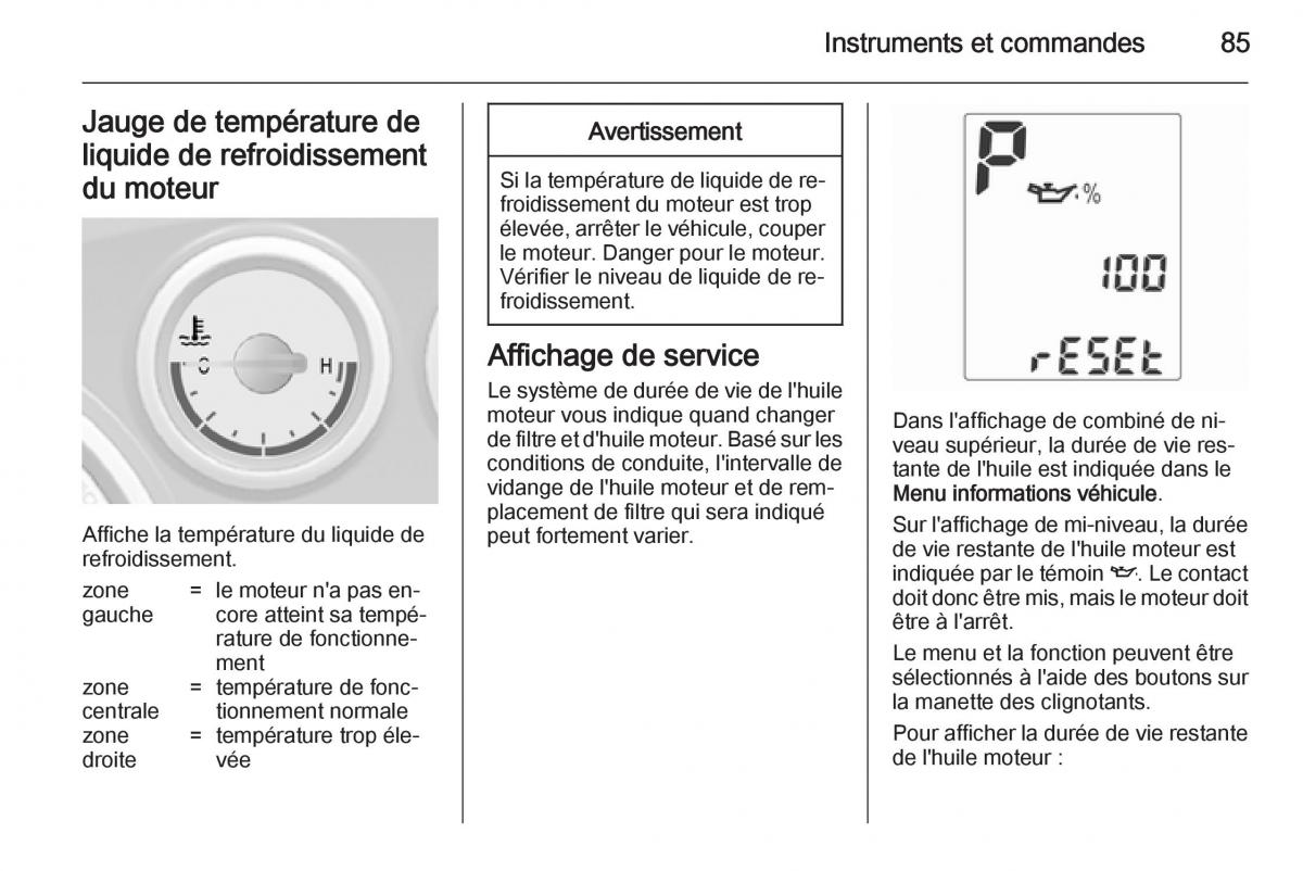 Opel Mokka manuel du proprietaire / page 87