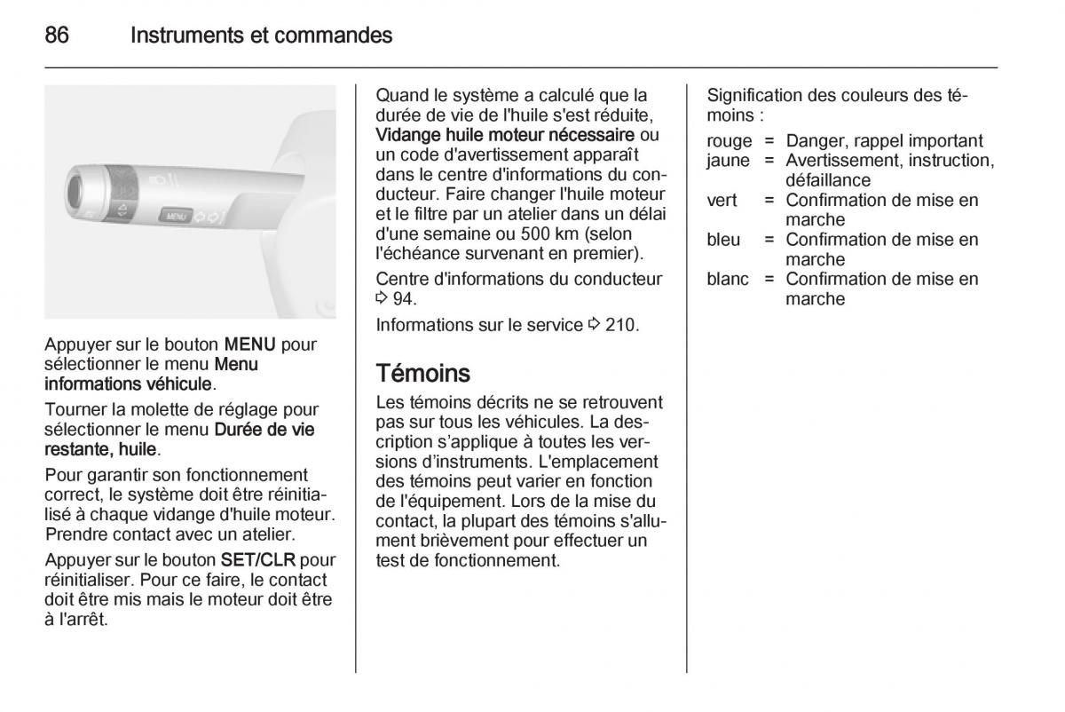 Opel Mokka manuel du proprietaire / page 88