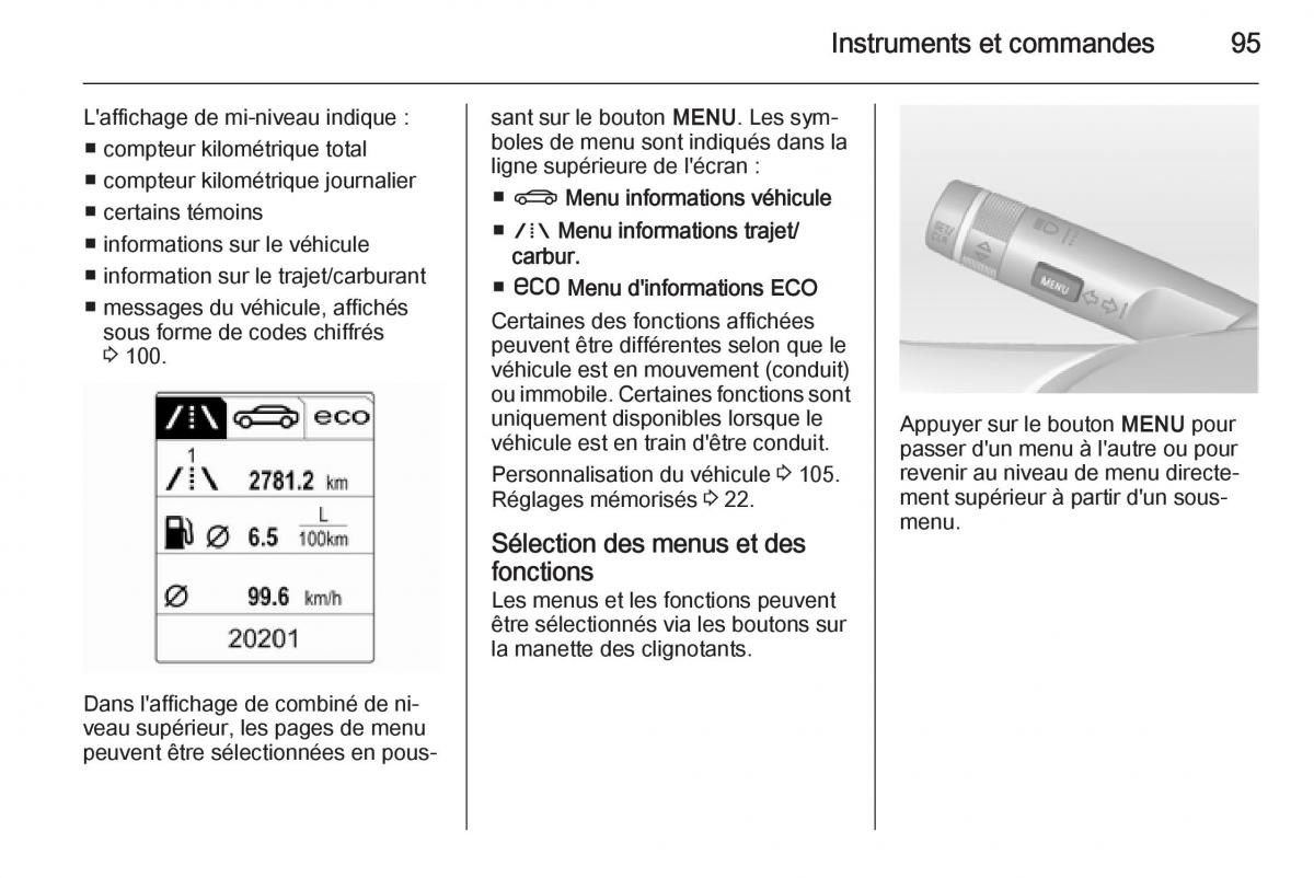 Opel Mokka manuel du proprietaire / page 97