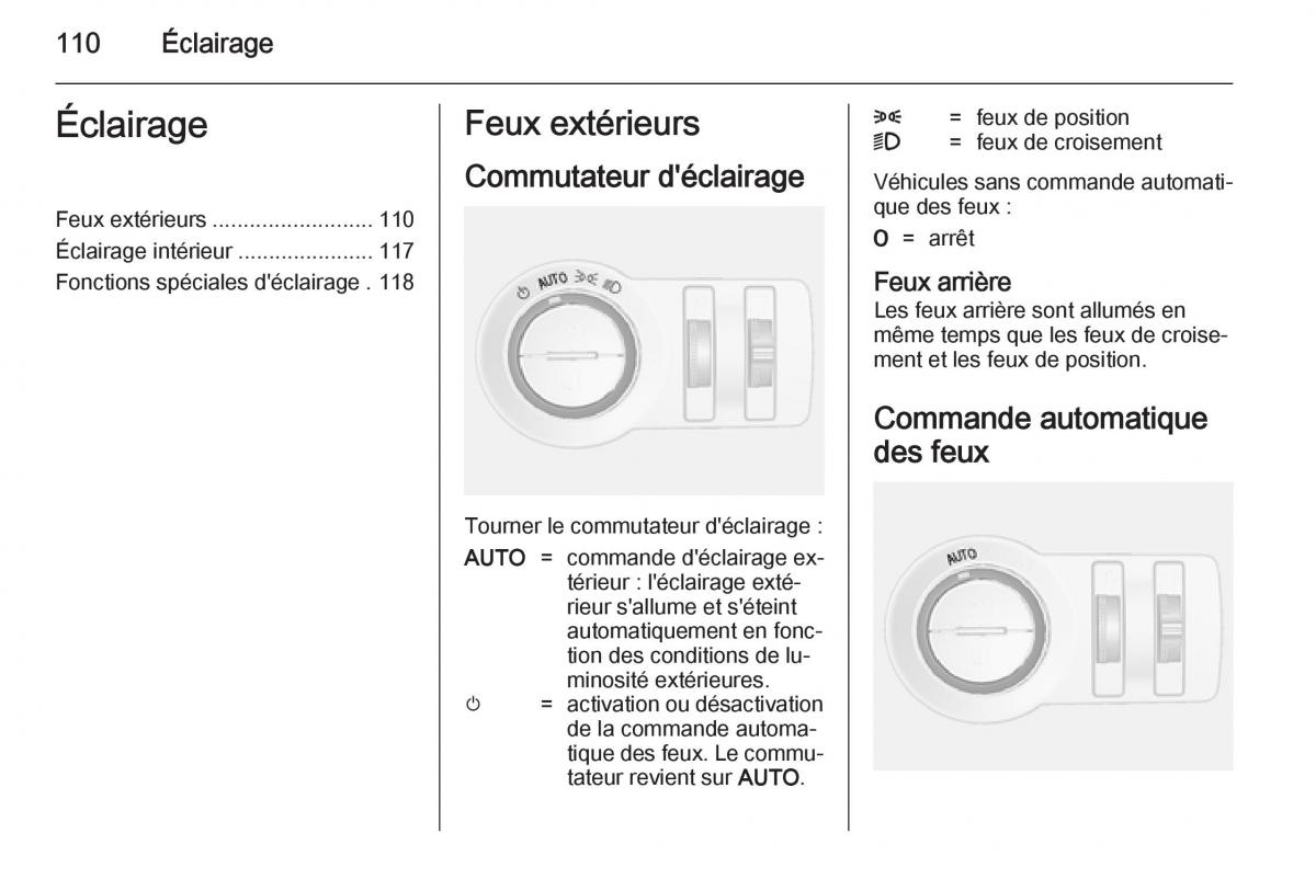 Opel Mokka manuel du proprietaire / page 112