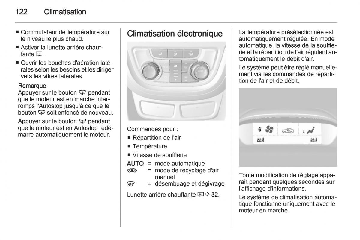 Opel Mokka manuel du proprietaire / page 124