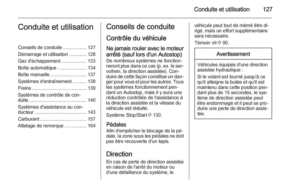 Opel Mokka manuel du proprietaire / page 129