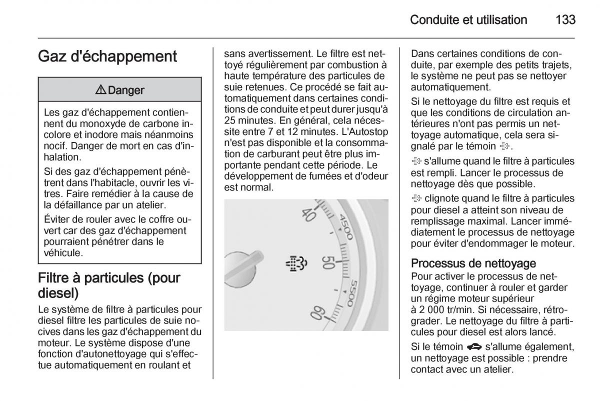 Opel Mokka manuel du proprietaire / page 135