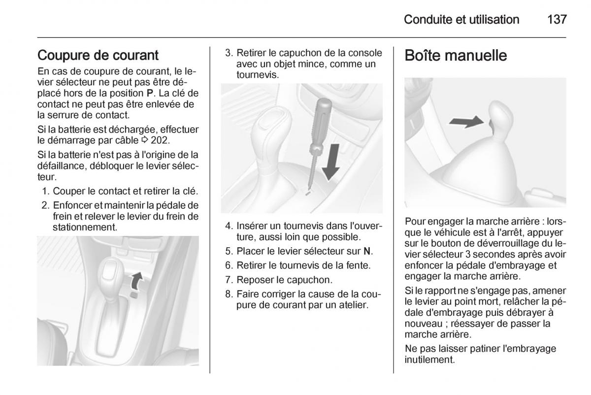 Opel Mokka manuel du proprietaire / page 139