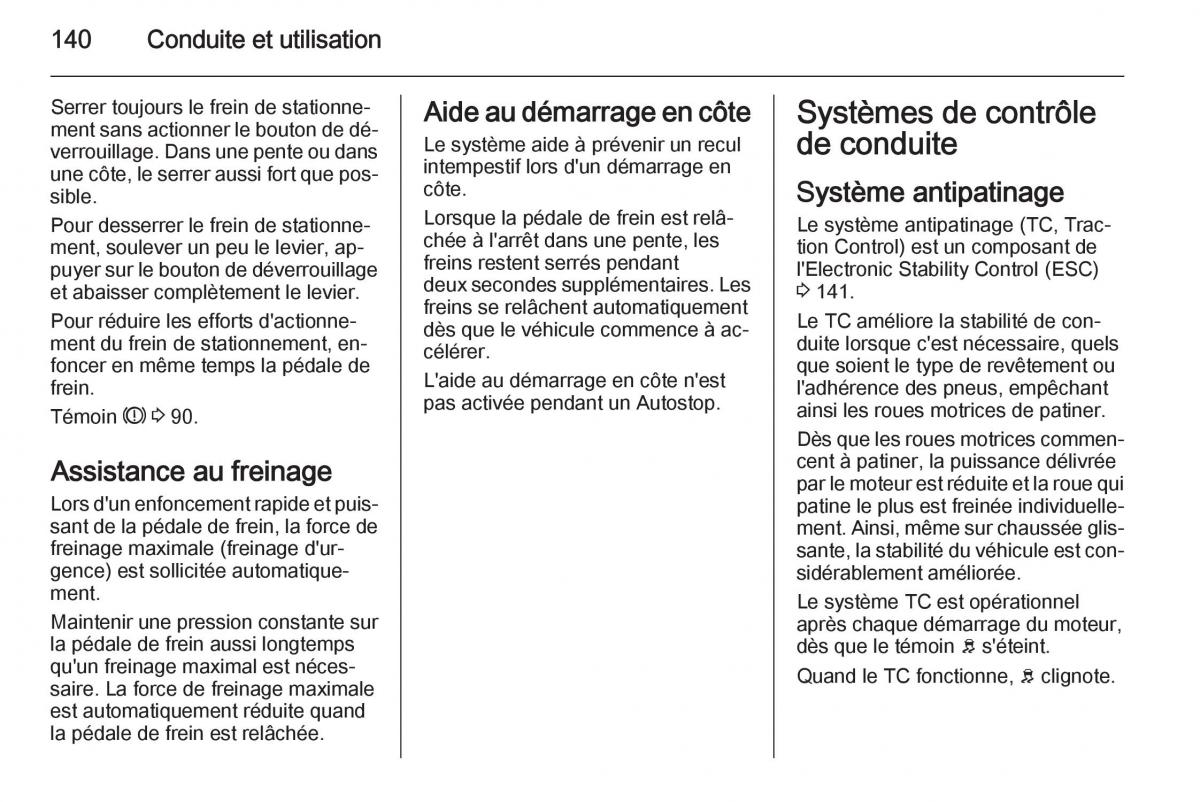 Opel Mokka manuel du proprietaire / page 142