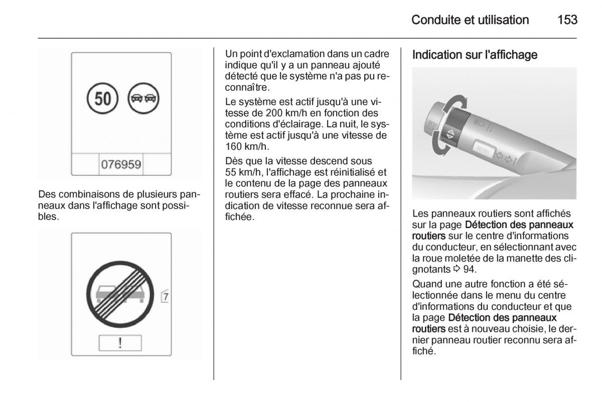 Opel Mokka manuel du proprietaire / page 155