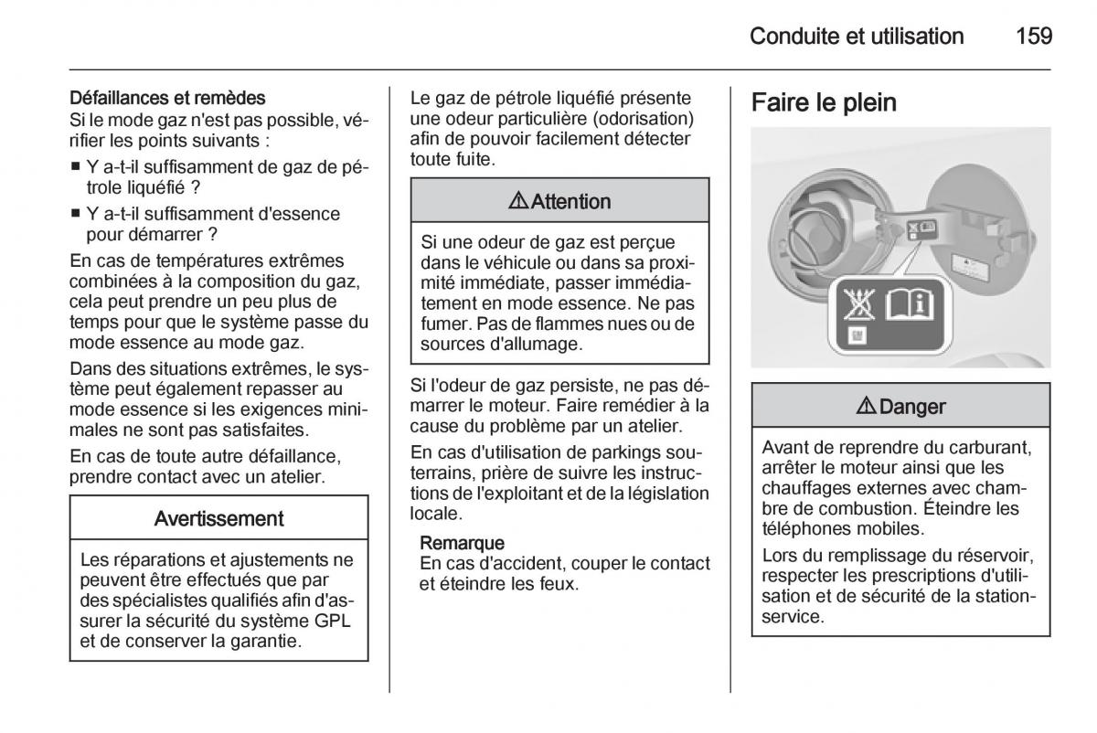 Opel Mokka manuel du proprietaire / page 161