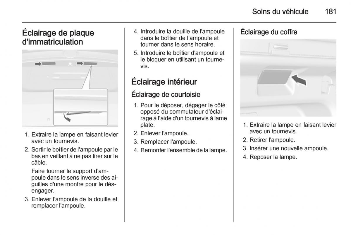 Opel Mokka manuel du proprietaire / page 183