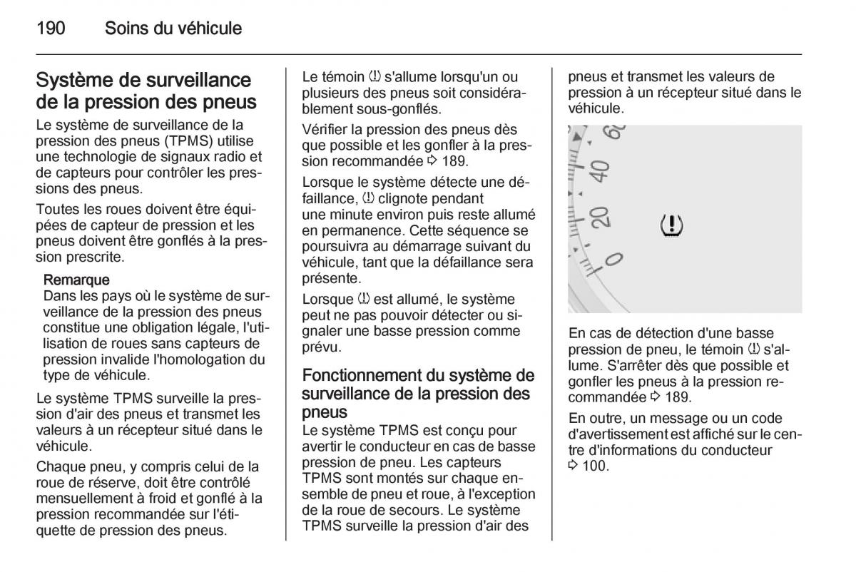 Opel Mokka manuel du proprietaire / page 192