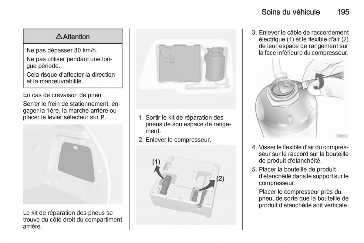 Opel Mokka manuel du proprietaire / page 197