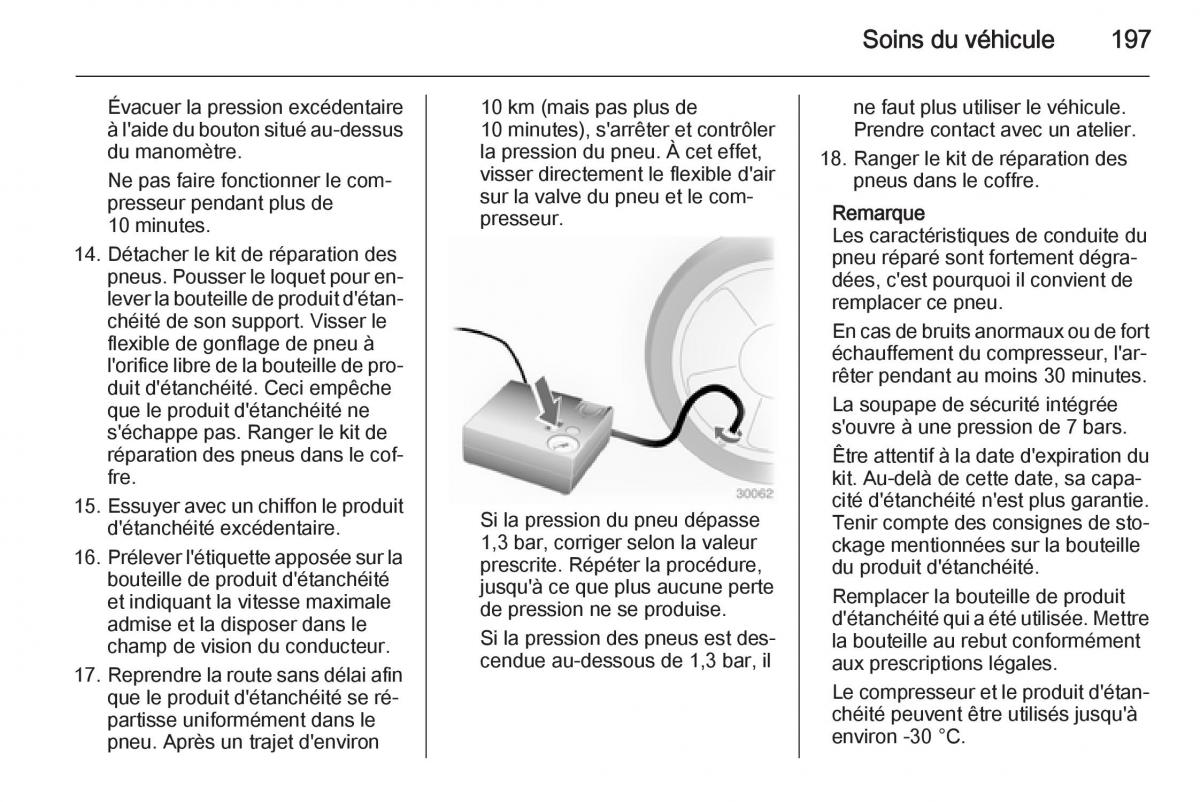 Opel Mokka manuel du proprietaire / page 199