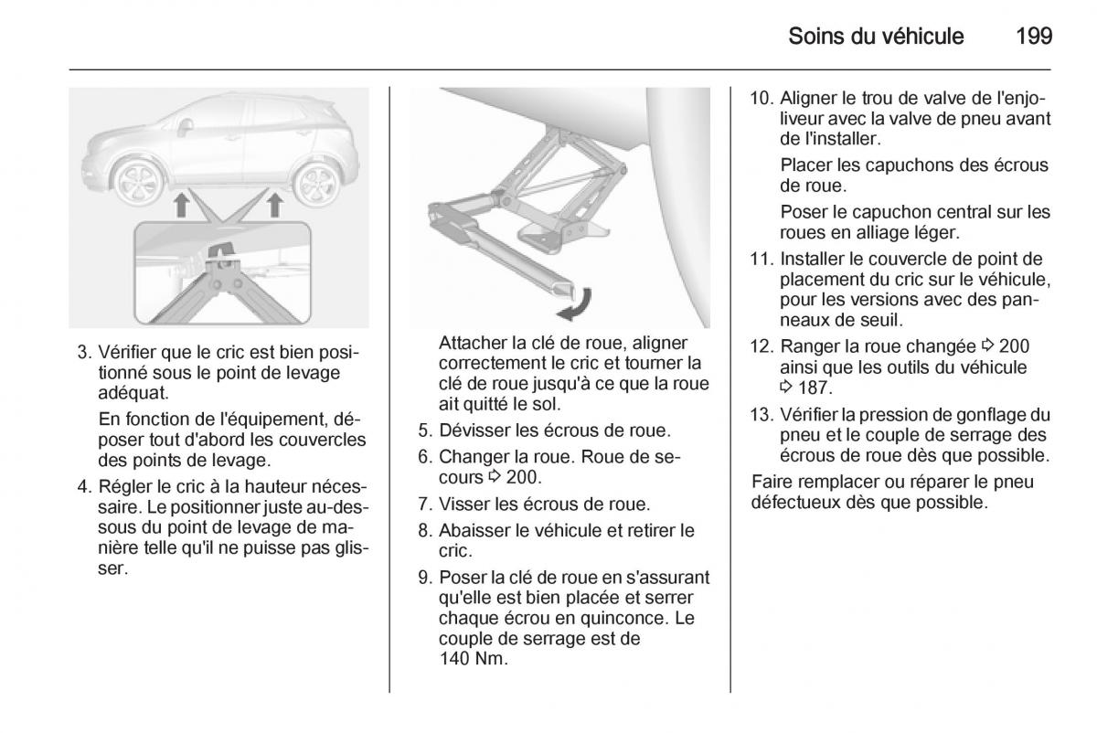 Opel Mokka manuel du proprietaire / page 201