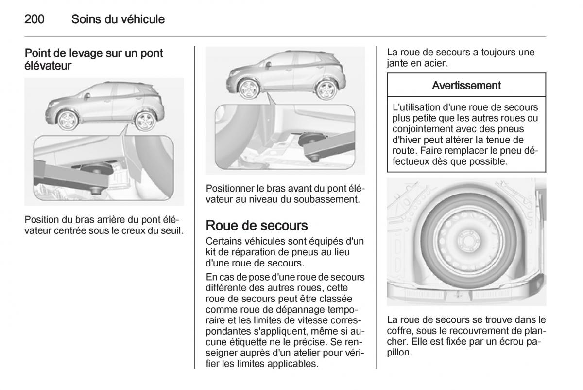 Opel Mokka manuel du proprietaire / page 202