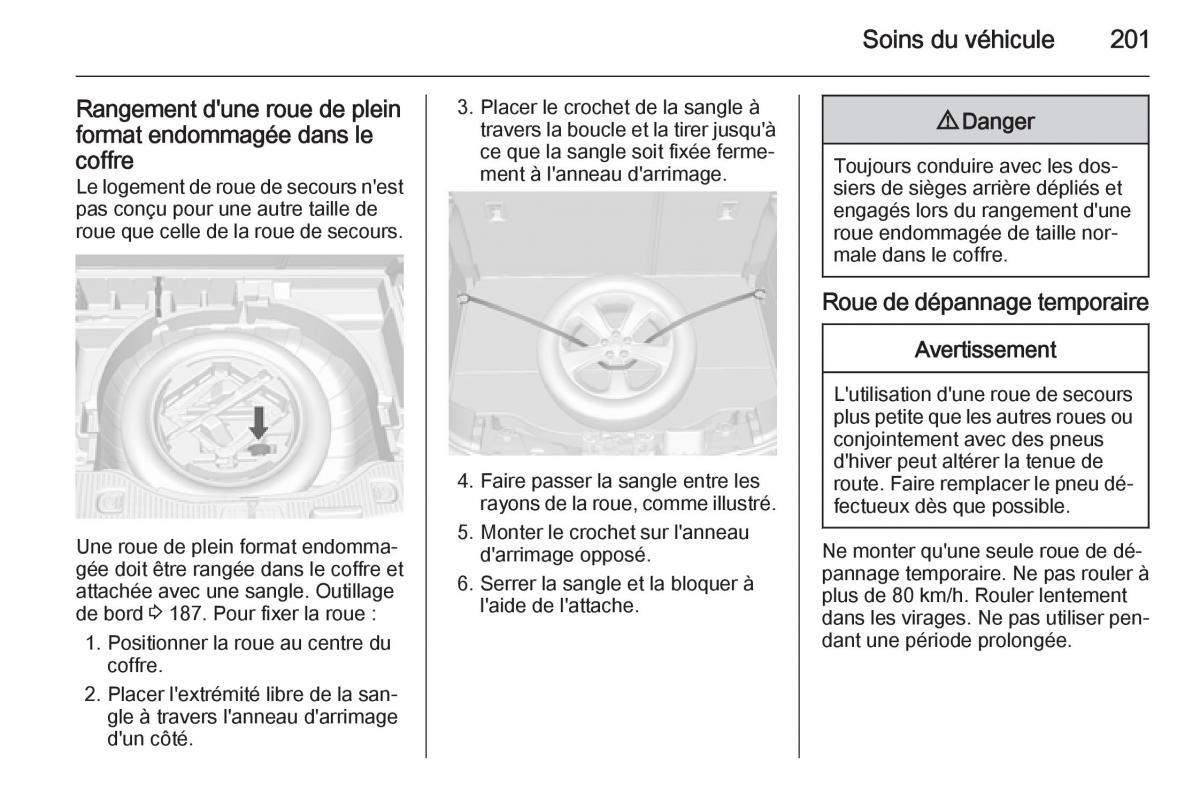 Opel Mokka manuel du proprietaire / page 203